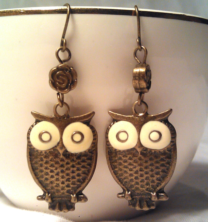 Owl On Perch Earrings